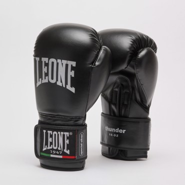 Leone thunder kids boxing gloves-Black